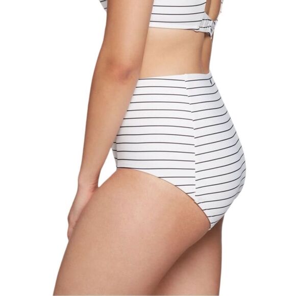 Dick's Sporting Goods Women's Stripe Blk Power Sculpt Mid Rise Swim Bottoms NWT - Picture 2 of 10